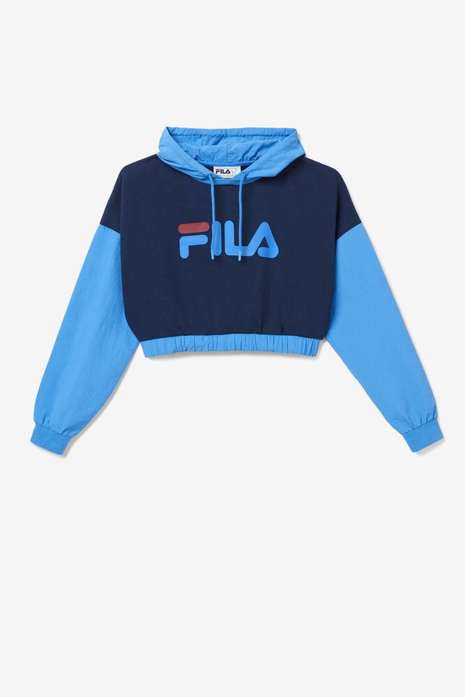 Fila Saachi Blue Hoodie Womens - NZ 24859-BQIE